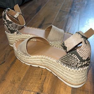 Snake skin wedge sandals!